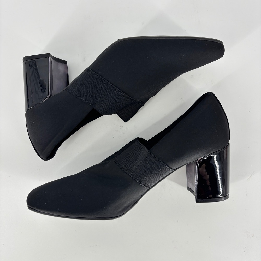 Anne Klein Thomaston Block Heel Pump Black Women Size 8.5 Square Toe Comfort - Picture 6 of 10